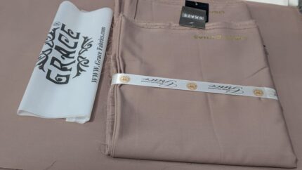 Rose taupe wash and wear fabric 4 metre unstitched suit piece from Grace Fabrics